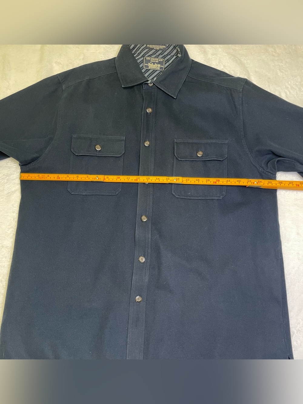 Levi Strauss & Co Men’s Lined Shirt Jacket Dark Navy Blue XL Heavyweight Shacket - Picture 8 of 10